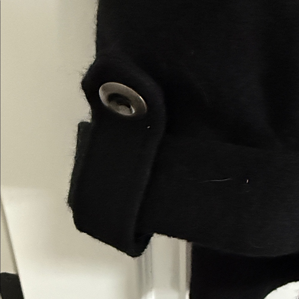 Black boiled wool button-down swing coat - Picture 5 of 8